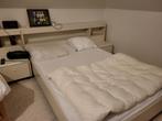 Bed 2 persoons twijfelaar, Huis en Inrichting, Slaapkamer | Bedden, Ophalen, Gebruikt, Wit, 140 cm