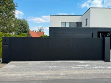 Aluminium schuifpoort , blokprofiel, Tuin en Terras, Ophalen of Verzenden, Zo goed als nieuw, Aluminium, Schuifpoort
