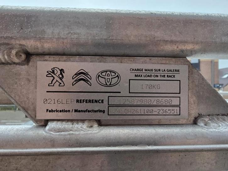 Originele PSA dakdrager met Windspoiler & Dubbele Ladderrol, Auto diversen, Dakdragers, Gebruikt, Ophalen