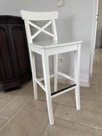 Twee witte barkrukken, Huis en Inrichting, Ophalen, Zo goed als nieuw, 90 cm of meer, Hout