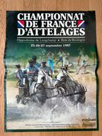 CHAMPIONNAT DE FRANCE D’ATTELAGES - poster 1987, Verzamelen, Posters, Dier of Natuur, Ophalen of Verzenden, A1 t/m A3, Zo goed als nieuw