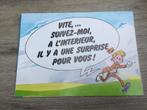Poster/folder Robbedoes/Spirou - Milka/Leo, Ophalen of Verzenden, Guust of Robbedoes, Plaatje, Poster of Sticker