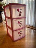 Meuble de rangement 3 tiroirs Hello Kitty (plastique), Enlèvement, Utilisé, Autres types