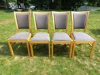 4 Eetkamerstoelen, Huis en Inrichting, Stoelen, Ophalen, Hout, Gebruikt, Bruin
