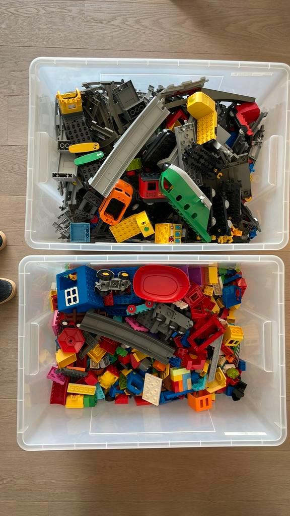 Twee bakken Duplo, Kinderen en Baby's, Speelgoed | Duplo en Lego, Zo goed als nieuw, Duplo, Ophalen