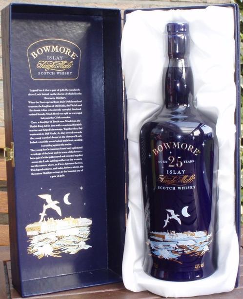 Fles whisky 'Moonlight' Bowmore, Verzamelen, Wijnen, Nieuw, Overige typen, Overige gebieden, Vol, Ophalen of Verzenden