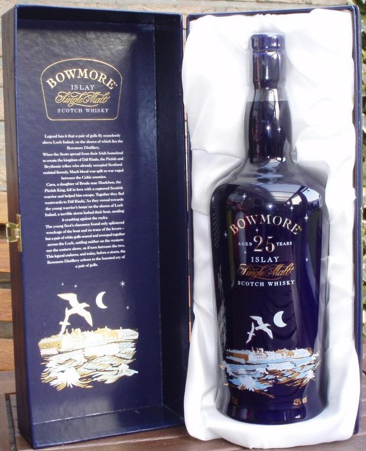 Fles whisky 'Moonlight' Bowmore, Verzamelen, Wijnen, Nieuw, Overige typen, Overige gebieden, Vol, Ophalen of Verzenden