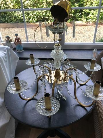 Lustre ancien en cristal "Val Saint Lambert" beschikbaar voor biedingen