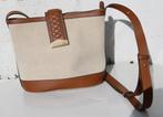 Mooie tas van canvas en leer van Maison Pourchet - nieuw, Handtassen en Accessoires, Tassen | Damestassen, Ophalen of Verzenden