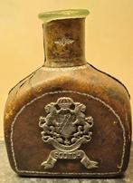 Bouteille de whisky vintage recouverte de cuir, Enlèvement ou Envoi