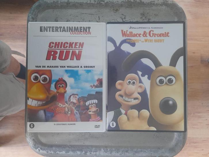 Chicken Run + Curse of the were-rabbit (Wallace & Gromit), Cd's en Dvd's, Dvd's | Tekenfilms en Animatie, Zo goed als nieuw, Europees