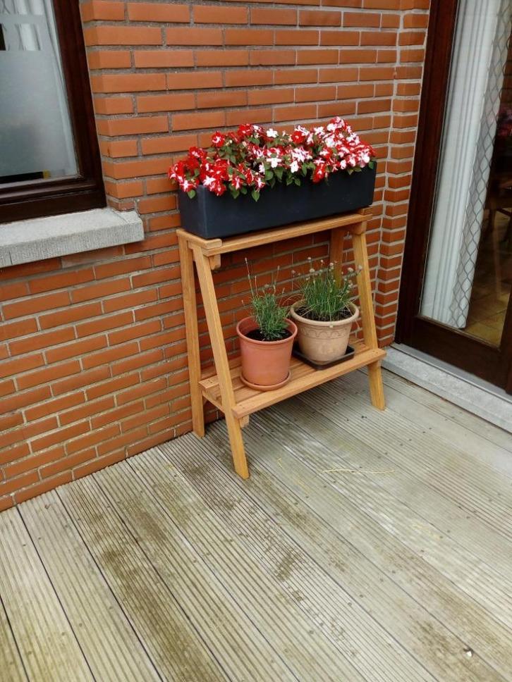 Etagère pour jardin, balcon, terrasse, Tuin en Terras, Tuintafels, Nieuw, Rechthoekig, Hout, Ophalen
