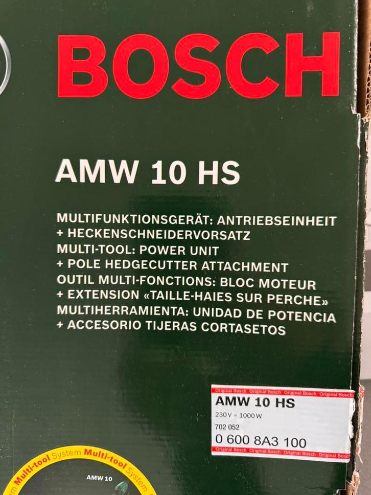 BOSCH AMW 10 HS Multi-tool Power Unit + Heggenschaar, Tuin en Terras, Heggenscharen, Zo goed als nieuw, Elektrisch, Ophalen