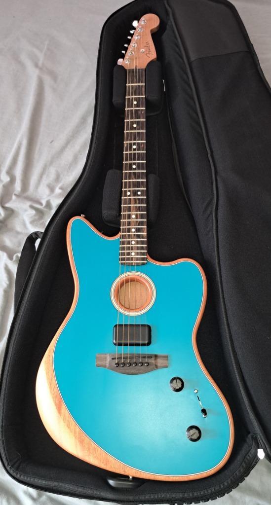 Fender American Acoustasonic Jazzmaster Ocean Turquoise, Musique & Instruments, Instruments à corde | Guitares | Électriques, Neuf