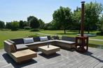 Design Lounge u-bank van steigerhout, zwevend model, Tuin en Terras, Tuinsets en Loungesets, Ophalen of Verzenden, Nieuw, Steigerhout