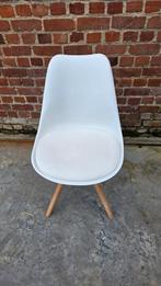 Scandinavian stoel met lederen kussen lot partij bar café, Tuin en Terras, Ophalen