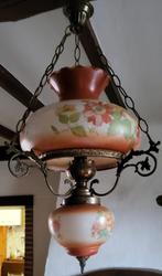 Suspension Lampe ancienne aec Deux Globes, Ophalen