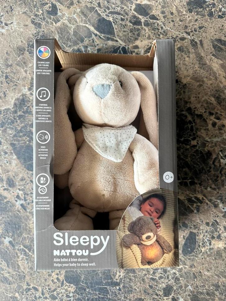 Nattou sleepy konijn beige, Kinderen en Baby's, Kinderspulletjes, Zo goed als nieuw, Ophalen