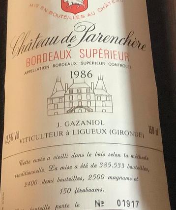 Magnum fles Bordeaux 1986