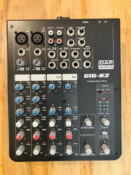 Mixer DAP AUDIO GIG-62, Muziek en Instrumenten, Effecten, Zo goed als nieuw, Ophalen of Verzenden