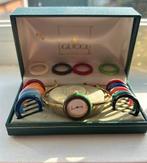 Montre gucci pour femme avec boite et anneau de rechange, Handtassen en Accessoires, Horloges | Dames, Ophalen of Verzenden, Zo goed als nieuw