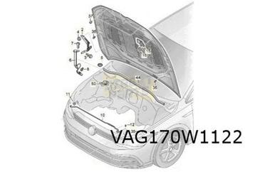 Volkswagen Golf VIII (2/20-) Motorkapscharnier Rechts Origin beschikbaar voor biedingen