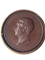 Comte de Mérode-medaille - Brief aan Lord Palmerston, Ophalen of Verzenden, Brons
