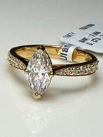 Bague diamant & or 18k, Bijoux, Sacs & Beauté, Bagues, Neuf, Or, Enlèvement, Blanc