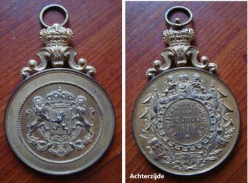 Medaille festival te Poeke 1896 (Oost-Vlaanderen) beschikbaar voor biedingen