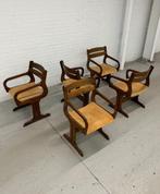 5 designer Space Age stoelen, Verzenden, Hout