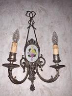 2 zilverkleurige wandlichten koper, Ophalen, Nieuw, RETRO