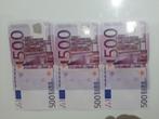 Billet de 500 Euros, Ophalen of Verzenden, Overige waardes, Setje