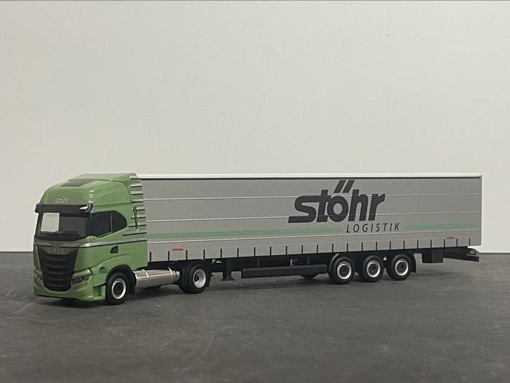 Herpa Iveco S-Way STÖHR 1/87, Hobby en Vrije tijd, Modelauto's | 1:87, Zo goed als nieuw, Bus of Vrachtwagen, Herpa, Ophalen of Verzenden