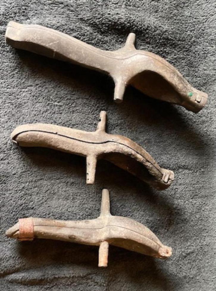 Antieke bronzen gietmallen voor lepels, Antiek en Kunst, Curiosa en Brocante, Ophalen of Verzenden