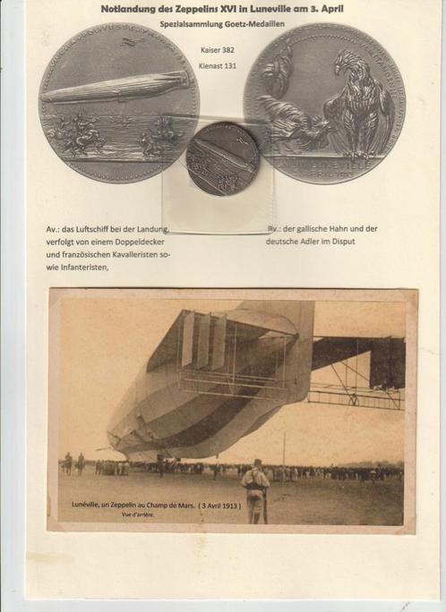 Notlandung des Zeppelins XVI in Luneville am 3. April 1913, Postzegels en Munten, Munten en Bankbiljetten | Verzamelingen, Munten