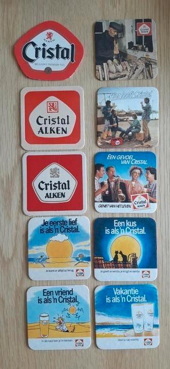 Cristal Alken 10 verschillende bierviltjes  beschikbaar voor biedingen