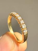 Gouden ring met 7 echte natuurlijke VS diamanten! maat 18mm, 18 tot 19, Geel, Ophalen of Verzenden, Zo goed als nieuw