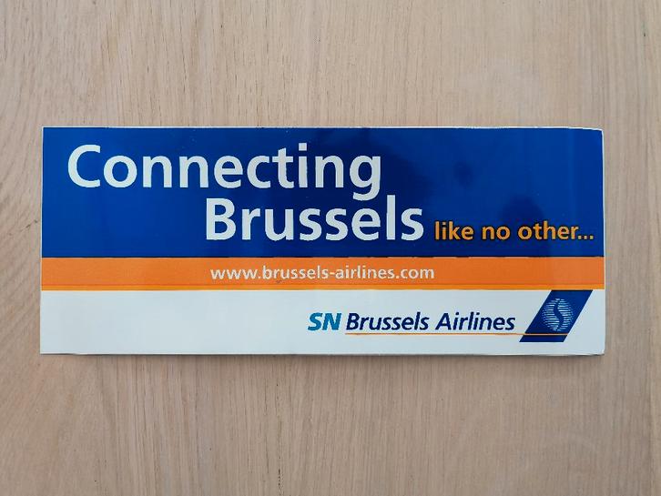 SN Brussels Airlines Sticker #01 Connecting Sabena 7,9x19,8, Verzamelen, Stickers, Nieuw, Bedrijf of Vereniging, Ophalen of Verzenden