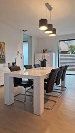 Tafel + 6 stoelen, Huis en Inrichting, Tafels | Eettafels, Ophalen, Gebruikt, Vijf personen of meer, Modern