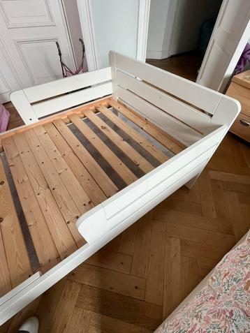 Lit évolutif Jumper en pin massif Vipack + tiroir + matelas, Sommier à lattes, Enlèvement, 160 à 180 cm, 85 à 100 cm