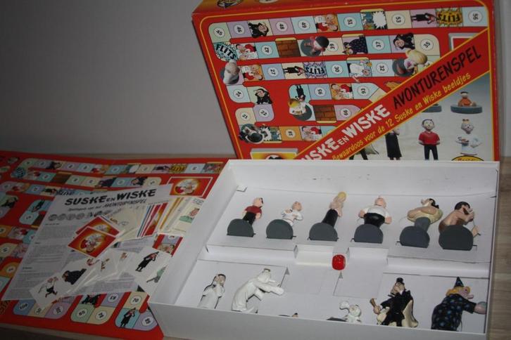 Suske en Wiske avonturen spel (compleet + 12 beeldjes) 2000, Verzamelen, Stripfiguren, Zo goed als nieuw, Boek of Spel, Suske en Wiske