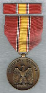 US Defence Medal  ( A6 ), Enlèvement ou Envoi, Armée de terre, Emblème ou Badge