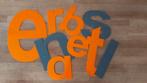 9 plastic letters, Ophalen of Verzenden, Gebruikt