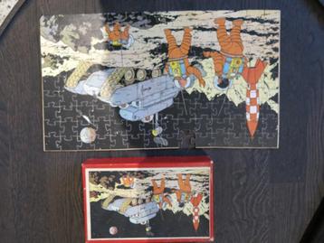 Puzzle en bois Tintin Les hommes sur la lune - (années 1950), Enlèvement ou Envoi, Tintin, Utilisé