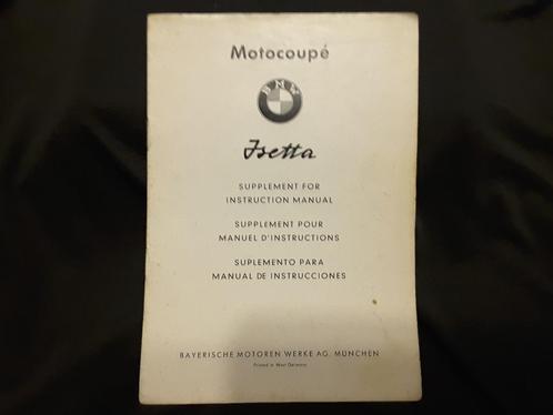Supplement bij de handleiding van een BMW Isetta, Eng/Fr/Sp., Auto diversen, Handleidingen en Instructieboekjes, Ophalen of Verzenden