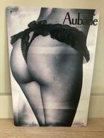 Aubade lingerie metalen vintage look reclamebord - 30x20cm, Verzamelen, Merken en Reclamevoorwerpen, Nieuw, Reclamebord, Ophalen of Verzenden