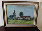 schilderij van een dorpskernzicht van Zuienkerke uit 1931, Antiek en Kunst, Kunst | Schilderijen | Klassiek, Ophalen