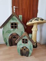 Decoratieve huisjes €12 en €8 en paddenstoel € 12, Decoratie, Zo goed als nieuw, Ophalen