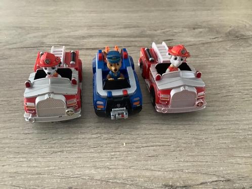 Paw Patrol verschillende racebaan wagentjes (5 cm), Kinderen en Baby's, Speelgoed | Actiefiguren, Zo goed als nieuw, Ophalen of Verzenden