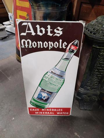 Metalen reclamebord Abts Monopole 1962 beschikbaar voor biedingen